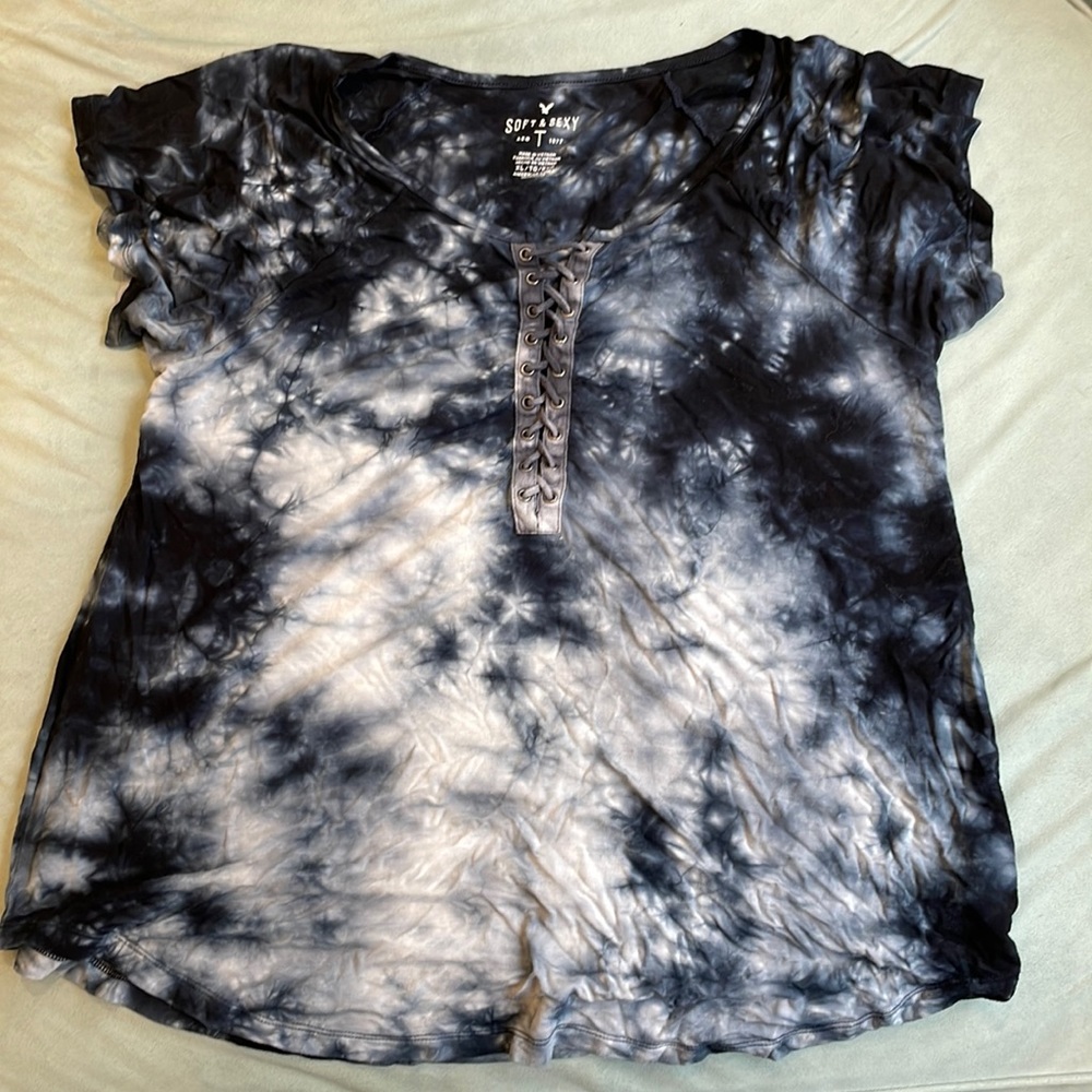 Soft lace up tshirt